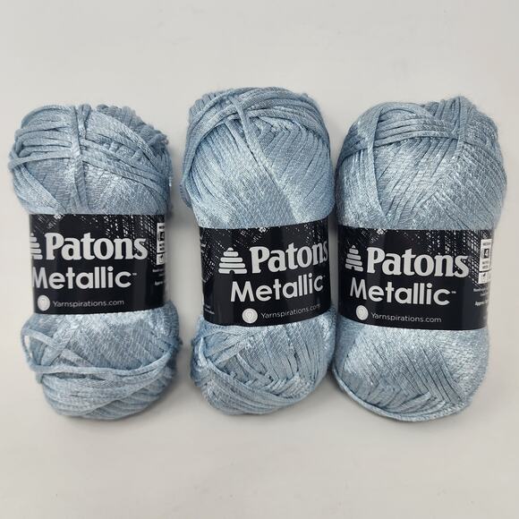 3 Patons Yarn Metallic Sea Breeze 95219 252 Yards 3 oz Nylon Acrylic Wool NWT - Picture 1 of 6